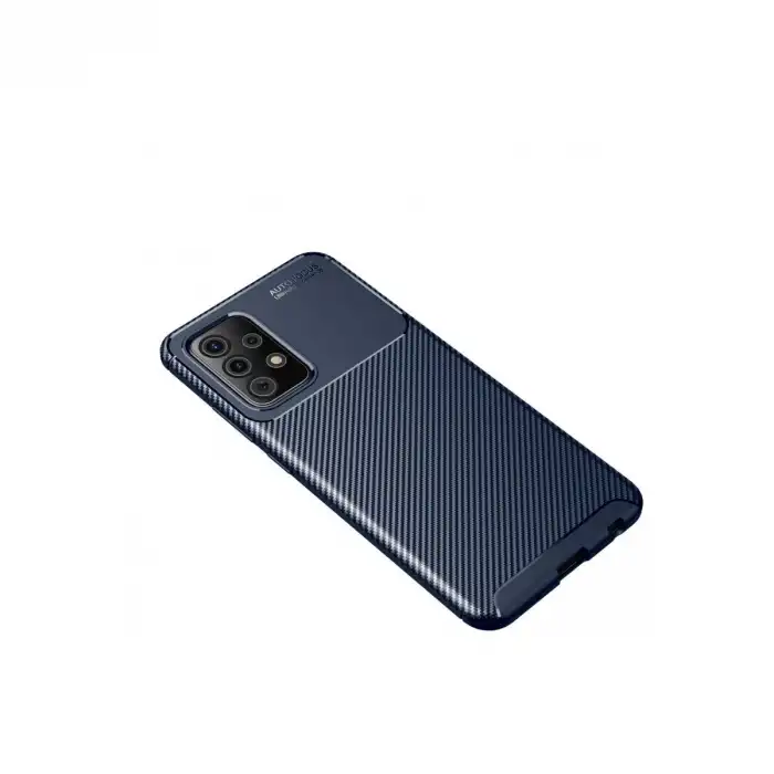 Samsung Galaxy A72 Kılıf Auto Focus Karbon Kapak - Lacivert
