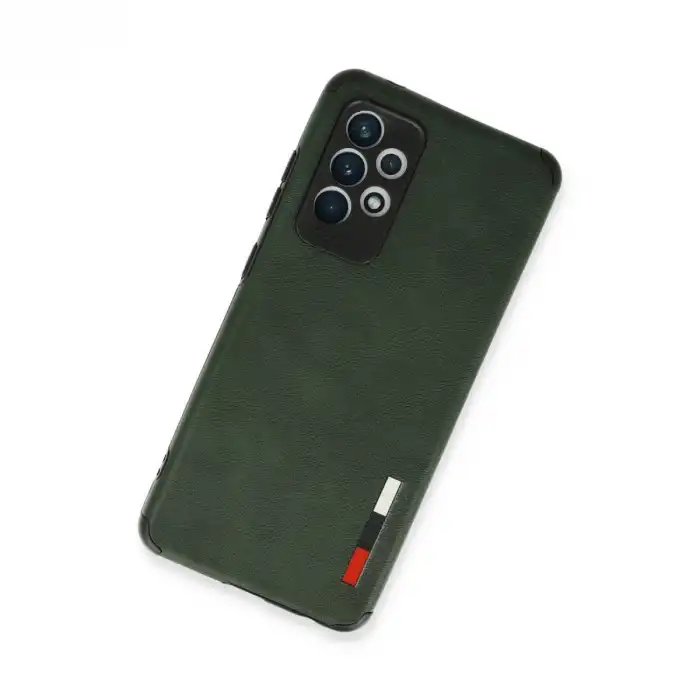 Samsung Galaxy A72 Kılıf Loop Deri Silikon - Yeşil