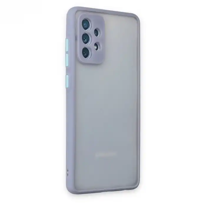 Samsung Galaxy A72 Kılıf Montreal Silikon Kapak - Gri
