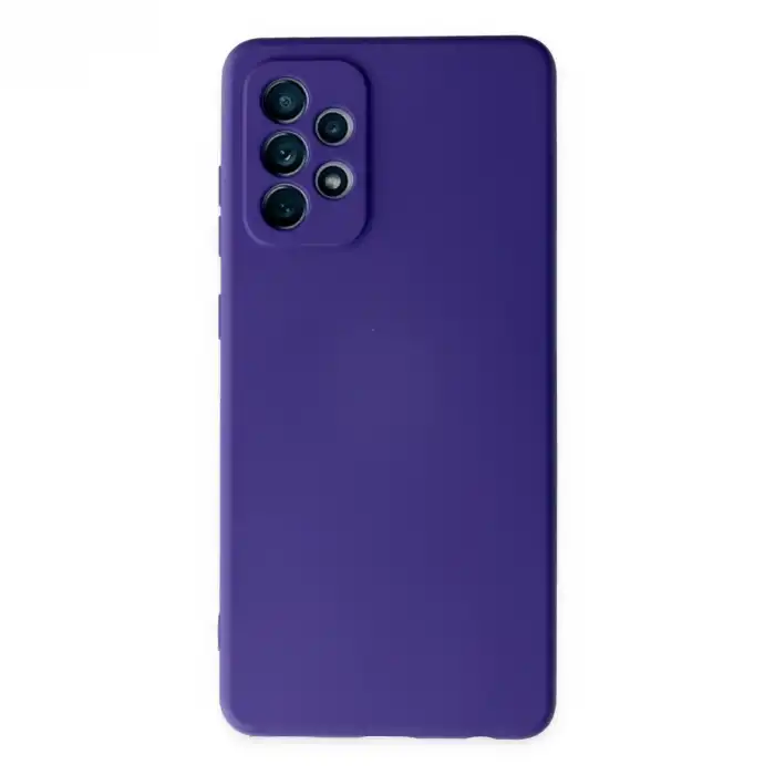 Samsung Galaxy A72 Kılıf Nano İçi Kadife Silikon - Mor