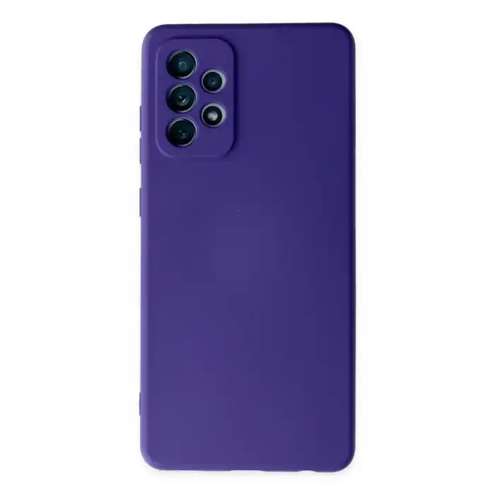Samsung Galaxy A72 Kılıf Nano İçi Kadife Silikon - Mor