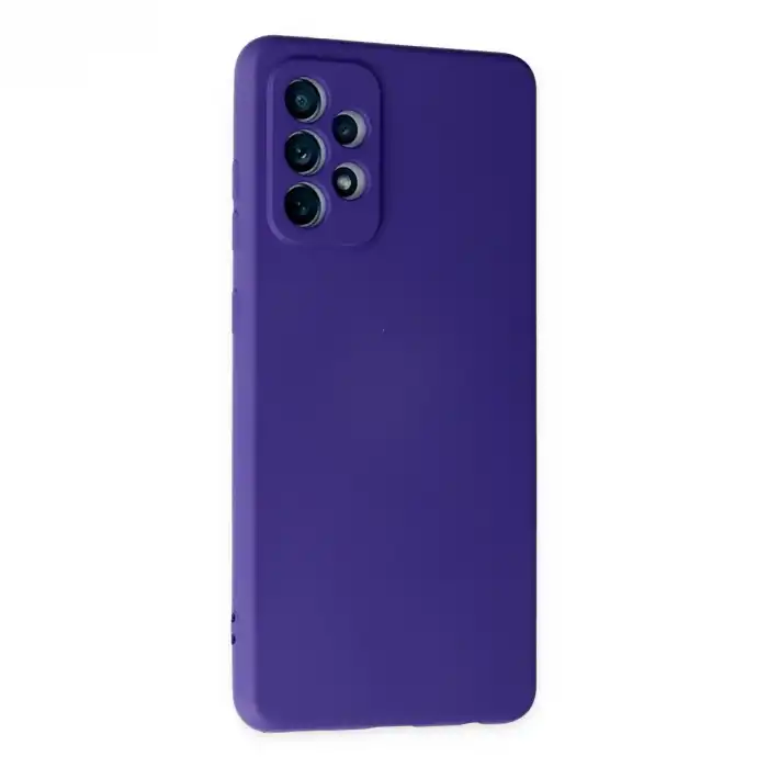 Samsung Galaxy A72 Kılıf Nano İçi Kadife Silikon - Mor