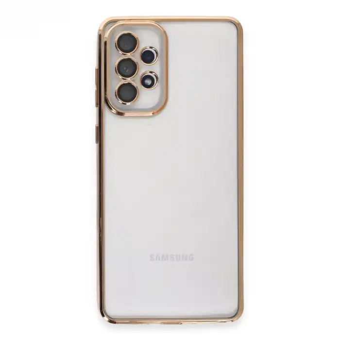 Samsung Galaxy A73 5g Kılıf Razer Lensli Silikon - Gold
