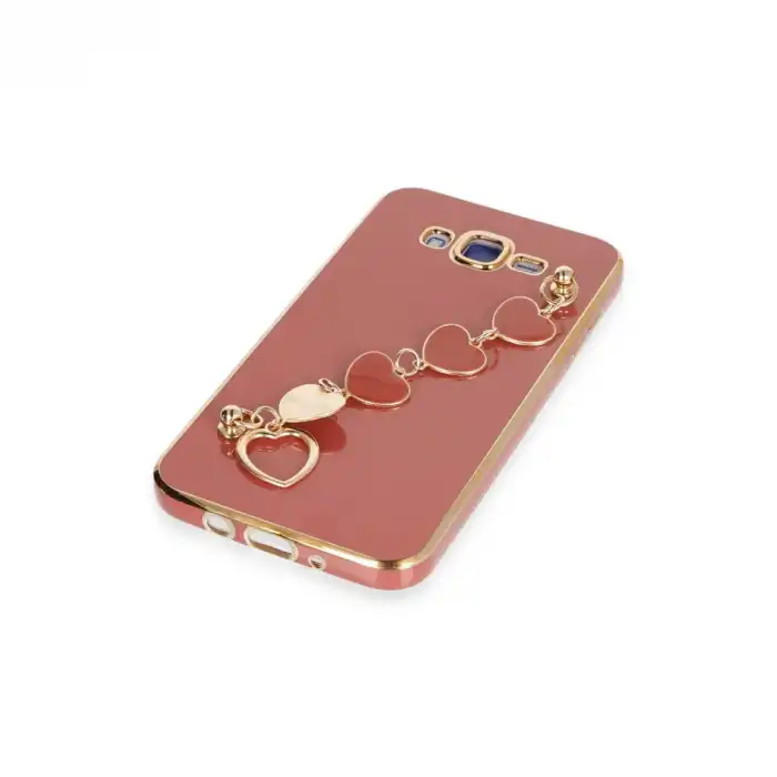 Samsung Galaxy J7 Kılıf Esila Silikon - Kırmızı