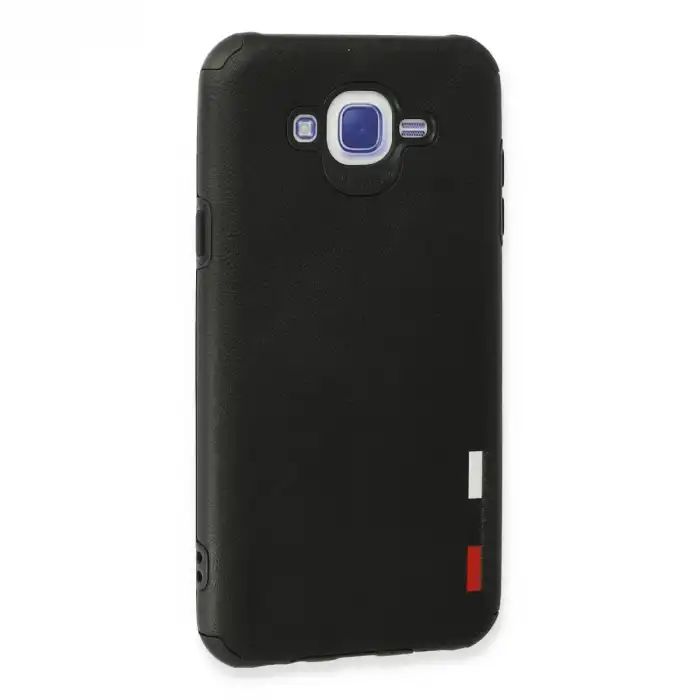 Samsung Galaxy J7 Kılıf Loop Deri Silikon - Siyah