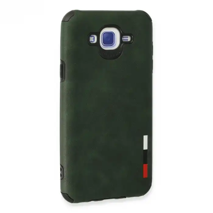 Samsung Galaxy J7 Kılıf Loop Deri Silikon - Yeşil