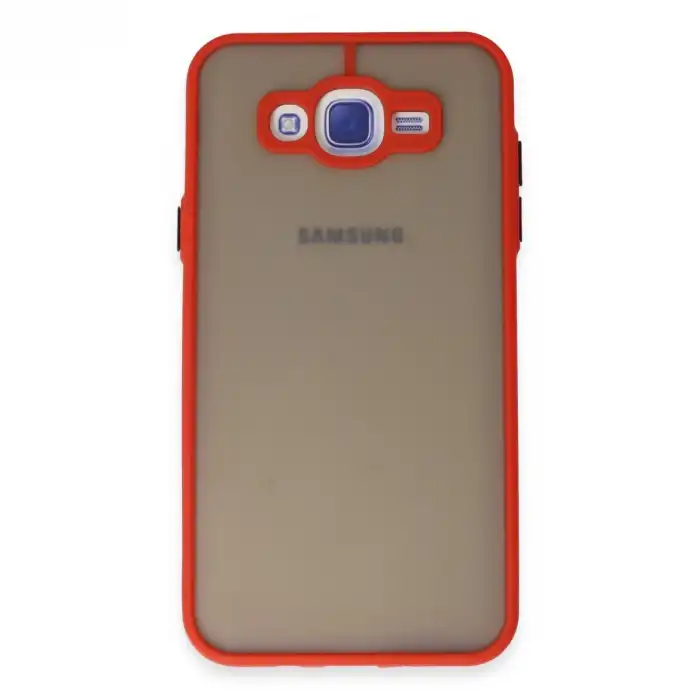 Samsung Galaxy J7 Kılıf Montreal Silikon Kapak - Kırmızı