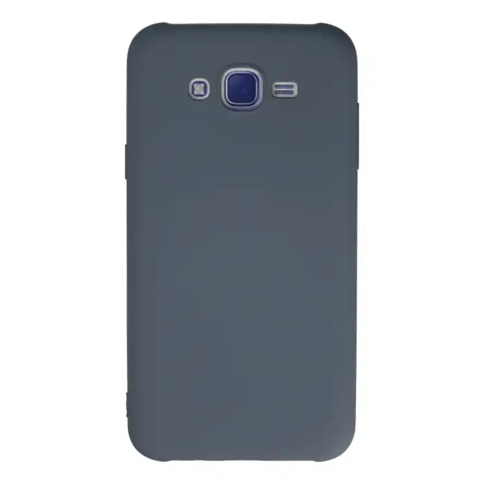 Samsung Galaxy J7 Kılıf Nano İçi Kadife Silikon - Gri