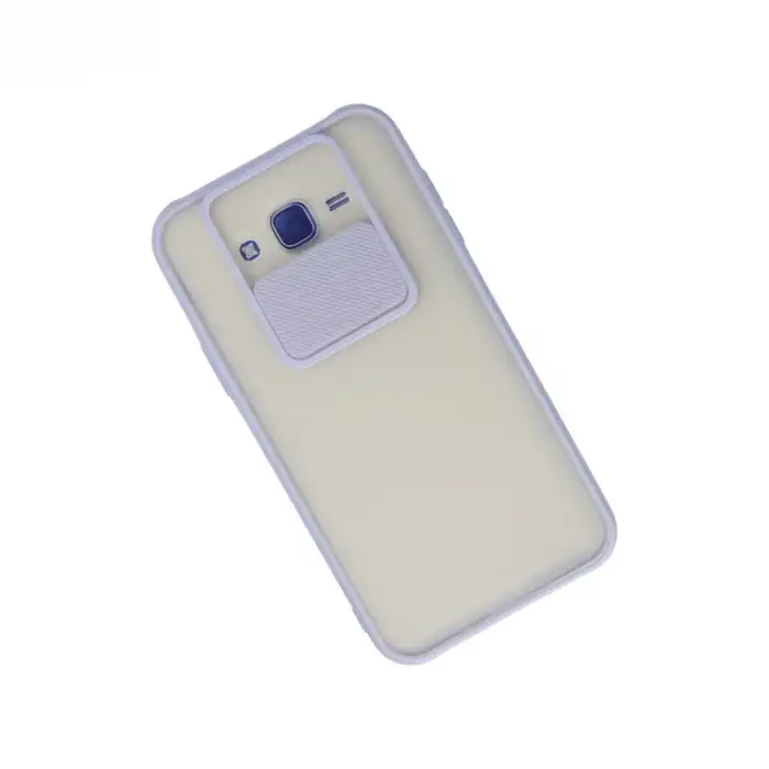 Samsung Galaxy J7 Kılıf Palm Buzlu Kamera Sürgülü Silikon - Lila