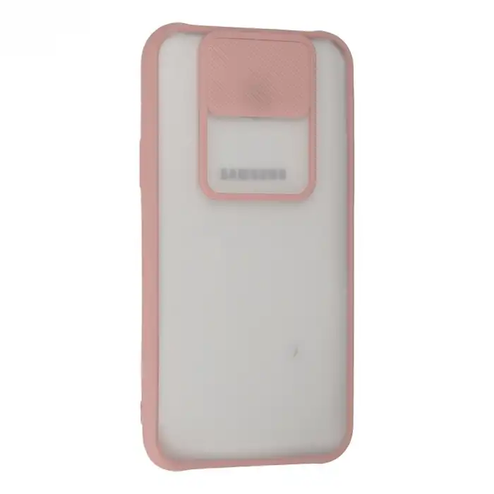 Samsung Galaxy J7 Kılıf Palm Buzlu Kamera Sürgülü Silikon - Pembe