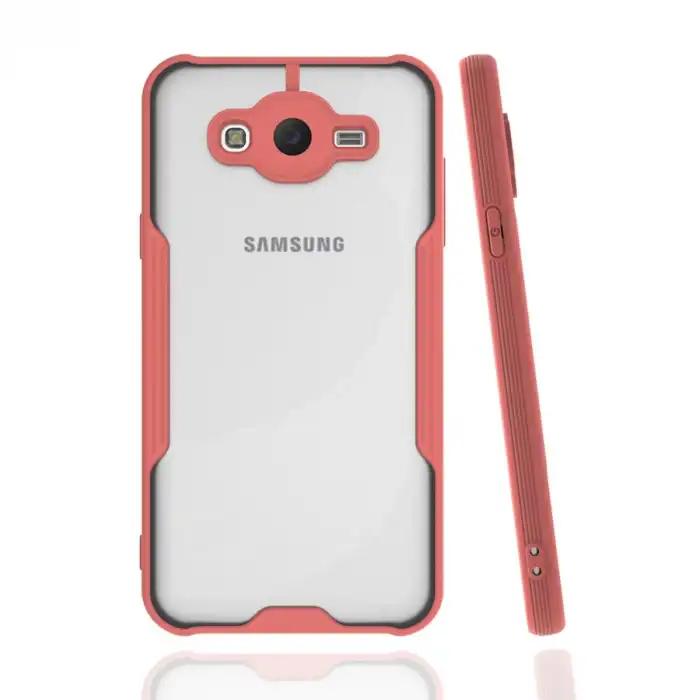 Samsung Galaxy J7 Kılıf Platin Silikon - Pembe