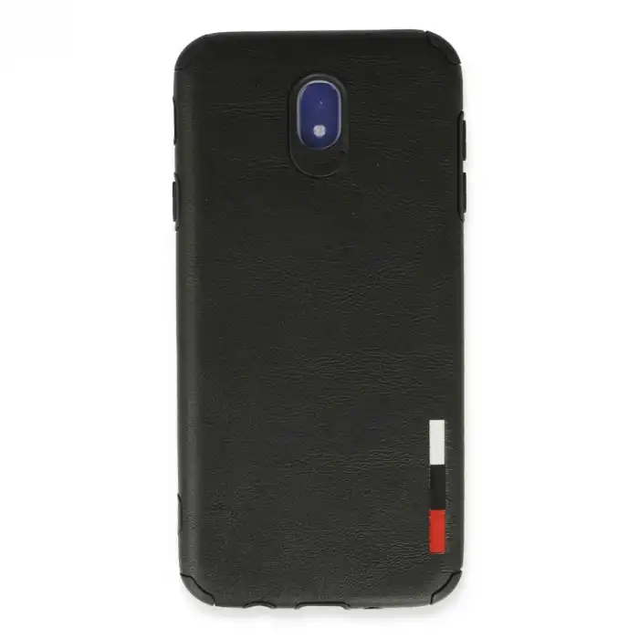 Samsung Galaxy J7 Pro / J730 Kılıf Loop Deri Silikon - Siyah