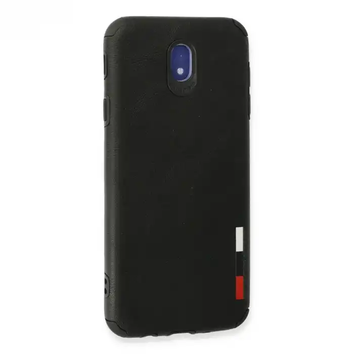 Samsung Galaxy J7 Pro / J730 Kılıf Loop Deri Silikon - Siyah