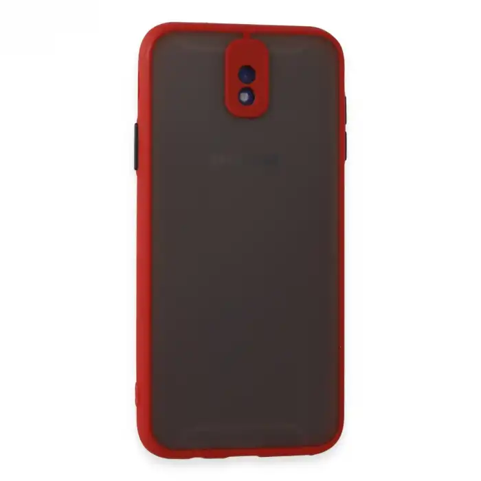 Samsung Galaxy J7 Pro / J730 Kılıf Montreal Silikon Kapak - Kırmızı