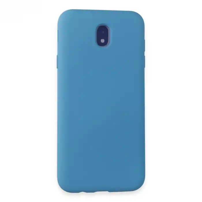 Samsung Galaxy J7 Pro / J730 Kılıf Nano İçi Kadife Silikon - Mavi
