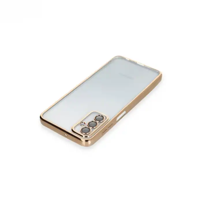 Samsung Galaxy M23 Kılıf Razer Lensli Silikon - Gold