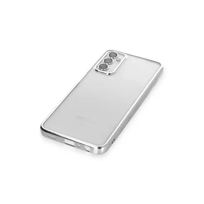 Samsung Galaxy M23 Kılıf Razer Lensli Silikon - Gümüş