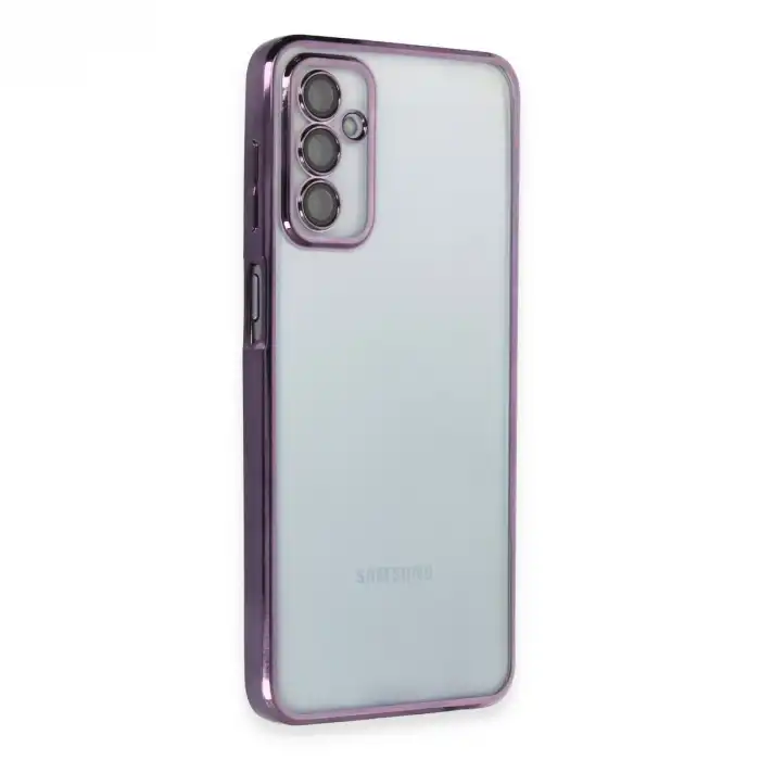 Samsung Galaxy M23 Kılıf Razer Lensli Silikon - Mor