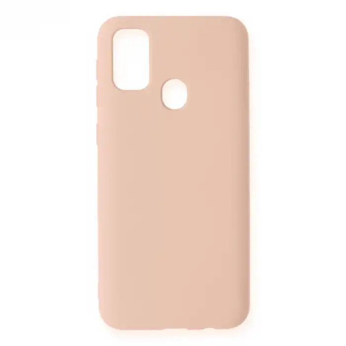 Samsung Galaxy M31 Kılıf Nano İçi Kadife Silikon - Pudra