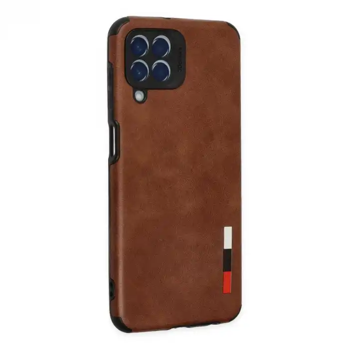 Samsung Galaxy M33 Kılıf Loop Deri Silikon - Kahverengi
