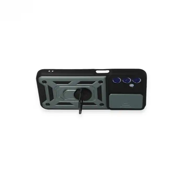 Samsung Galaxy M34 5g Kılıf Pars Lens Yüzüklü Silikon - Yeşil