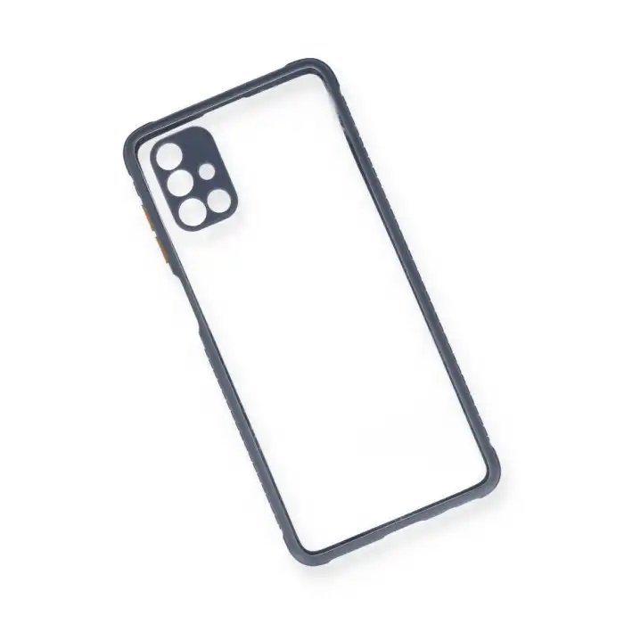 Samsung Galaxy M51 Kılıf Miami Şeffaf Silikon - Gri