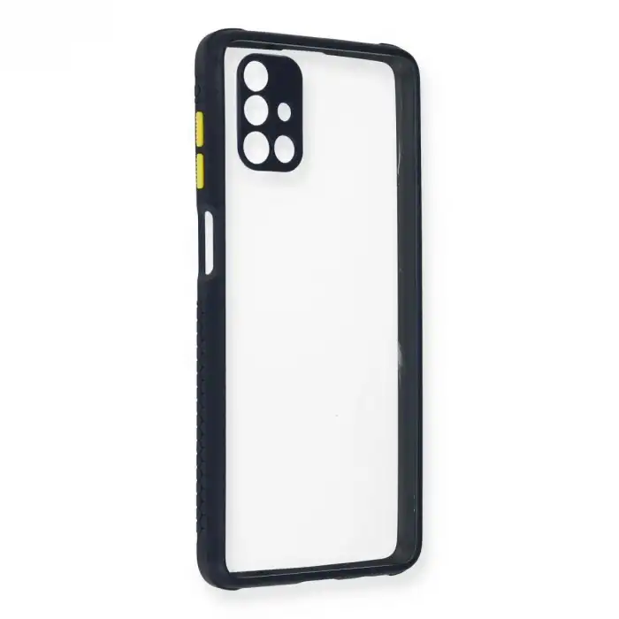 Samsung Galaxy M51 Kılıf Miami Şeffaf Silikon - Lacivert