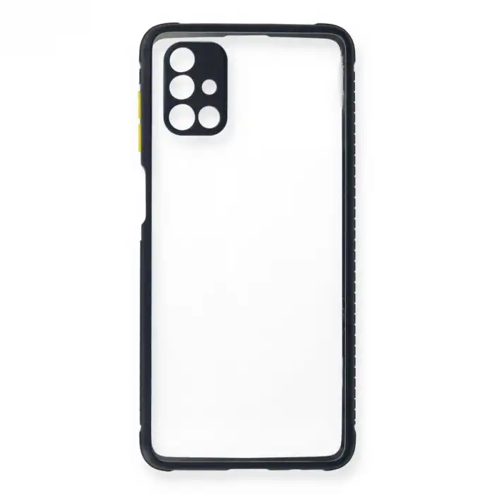 Samsung Galaxy M51 Kılıf Miami Şeffaf Silikon - Lacivert