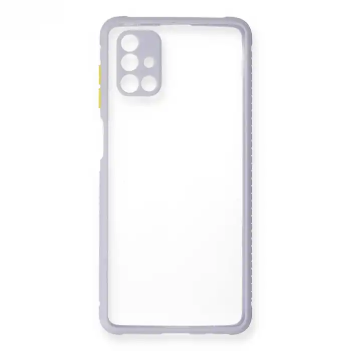 Samsung Galaxy M51 Kılıf Miami Şeffaf Silikon - Lila