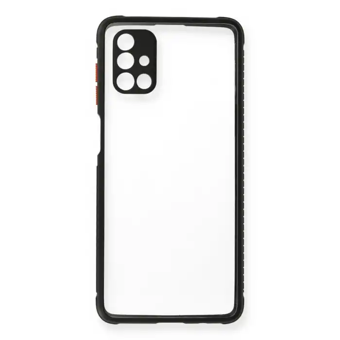 Samsung Galaxy M51 Kılıf Miami Şeffaf Silikon - Siyah