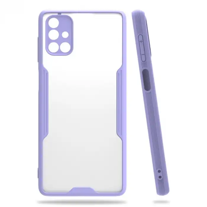 Samsung Galaxy M51 Kılıf Platin Silikon - Lila
