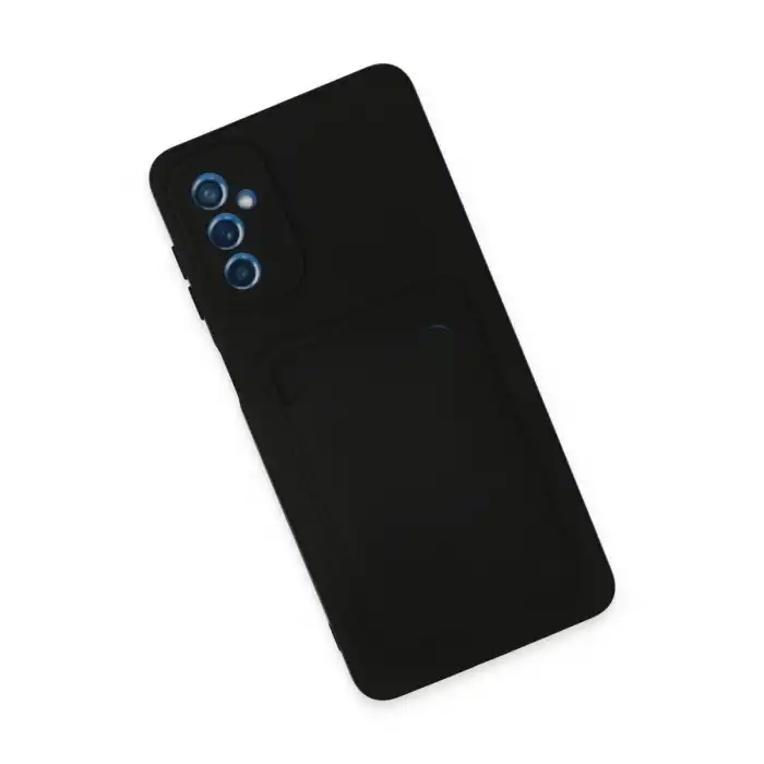 Samsung Galaxy M52 5g Kılıf Kelvin Kartvizitli Silikon - Siyah