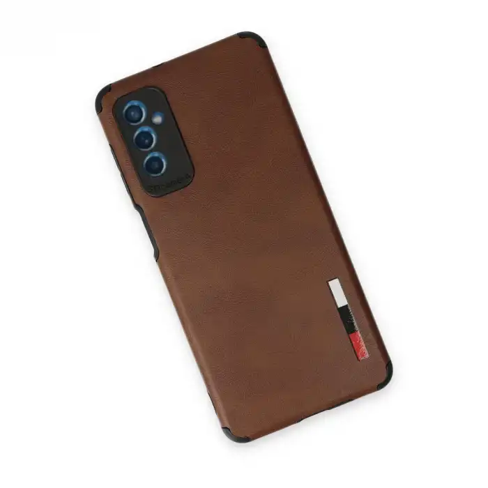 Samsung Galaxy M52 5g Kılıf Loop Deri Silikon - Kahverengi