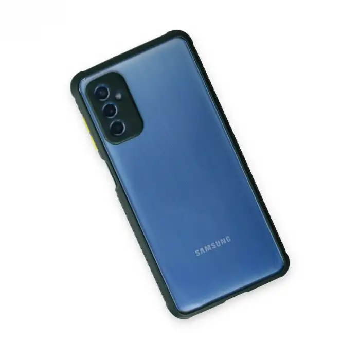 Samsung Galaxy M52 5g Kılıf Miami Şeffaf Silikon - Koyu Yeşil