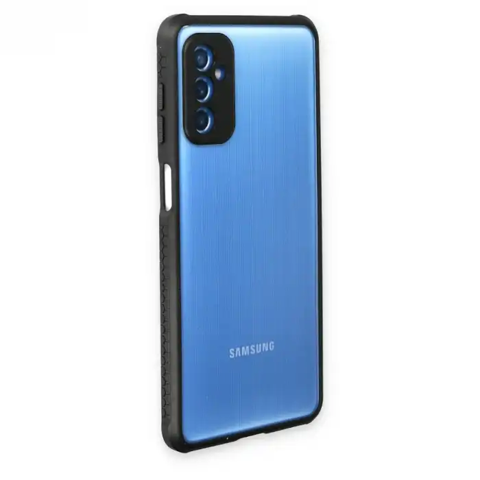 Samsung Galaxy M52 5g Kılıf Miami Şeffaf Silikon - Siyah