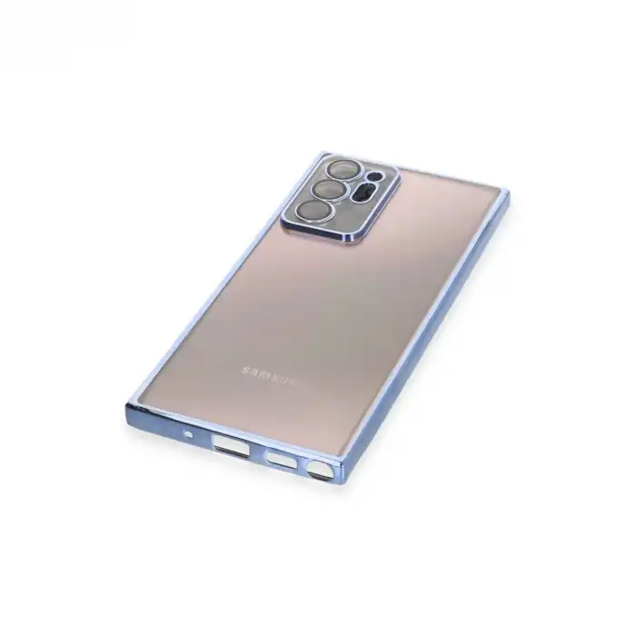 Samsung Galaxy Note 20 Ultra Kılıf Razer Lensli Silikon - Açık Mavi