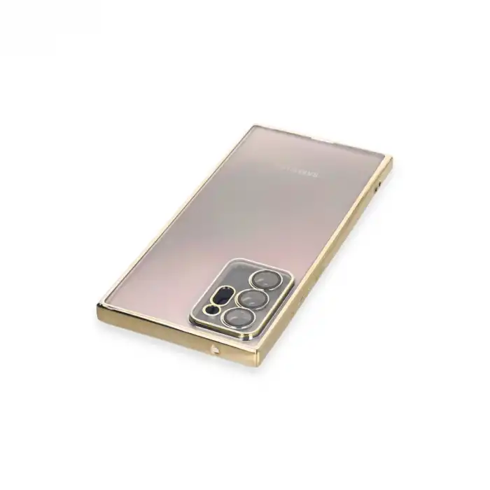 Samsung Galaxy Note 20 Ultra Kılıf Razer Lensli Silikon - Gold