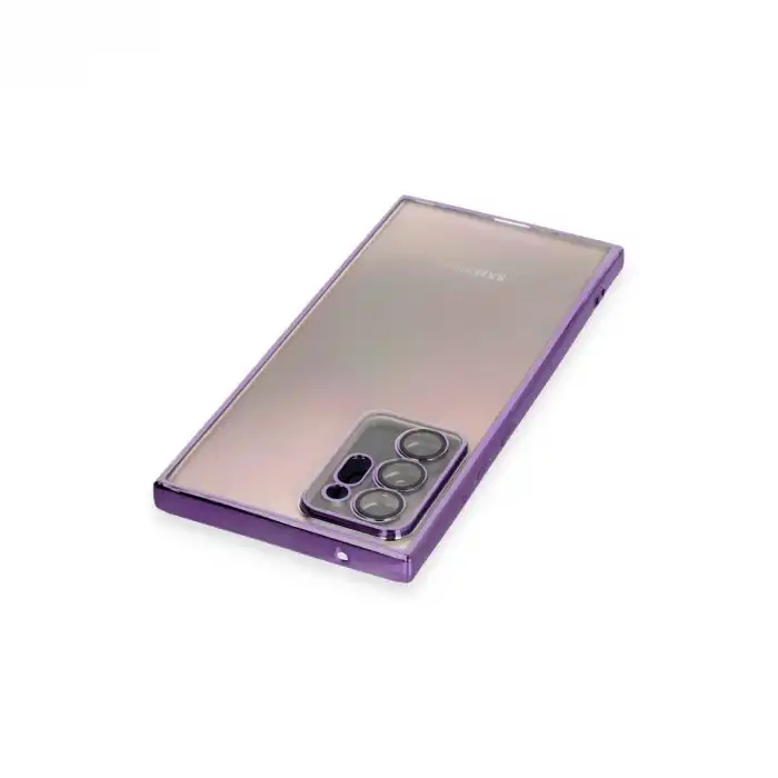 Samsung Galaxy Note 20 Ultra Kılıf Razer Lensli Silikon - Mor