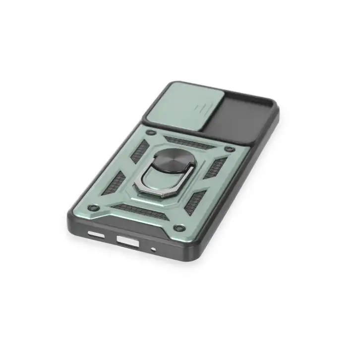 Samsung Galaxy S20 Fe Kılıf Pars Lens Yüzüklü Silikon - Yeşil