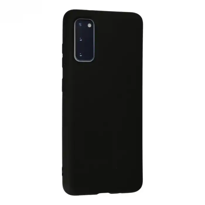 Samsung Galaxy S20 Kılıf Nano İçi Kadife Silikon - Siyah