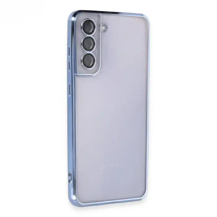 Samsung Galaxy S21 Fe Kılıf Razer Lensli Silikon - Açık Mavi