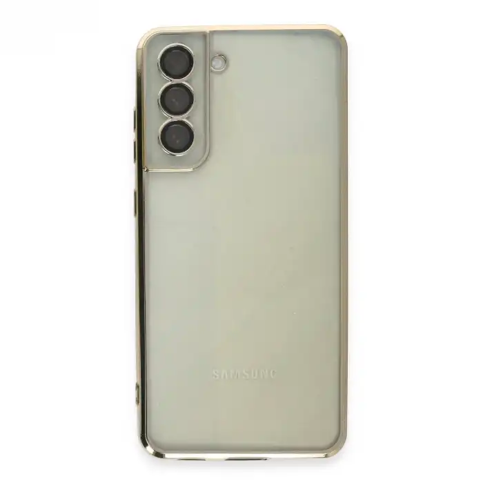 Samsung Galaxy S21 Fe Kılıf Razer Lensli Silikon - Gold