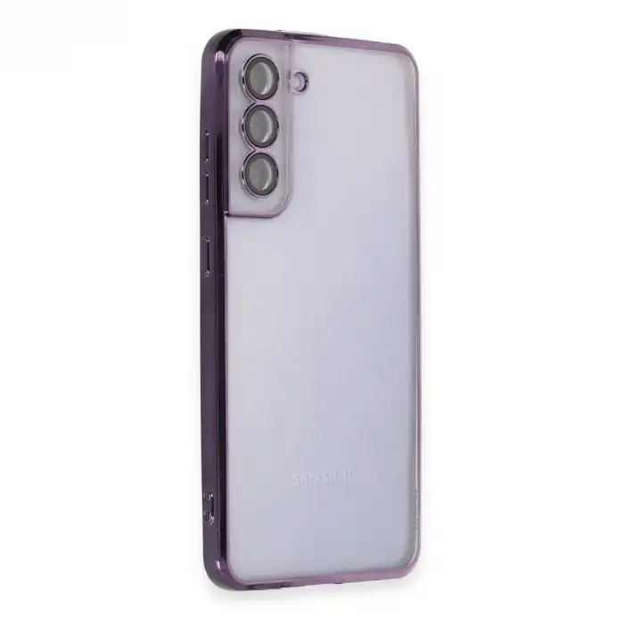 Samsung Galaxy S21 Fe Kılıf Razer Lensli Silikon - Mor