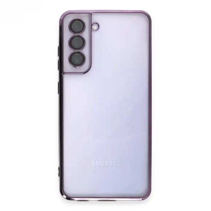 Samsung Galaxy S21 Fe Kılıf Razer Lensli Silikon - Mor