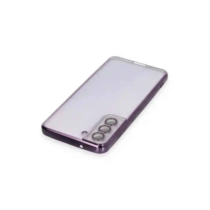 Samsung Galaxy S21 Fe Kılıf Razer Lensli Silikon - Mor