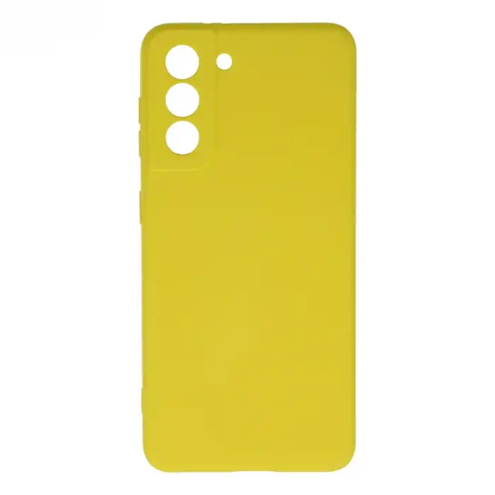 Samsung Galaxy S21 Kılıf Nano İçi Kadife Silikon - Sarı