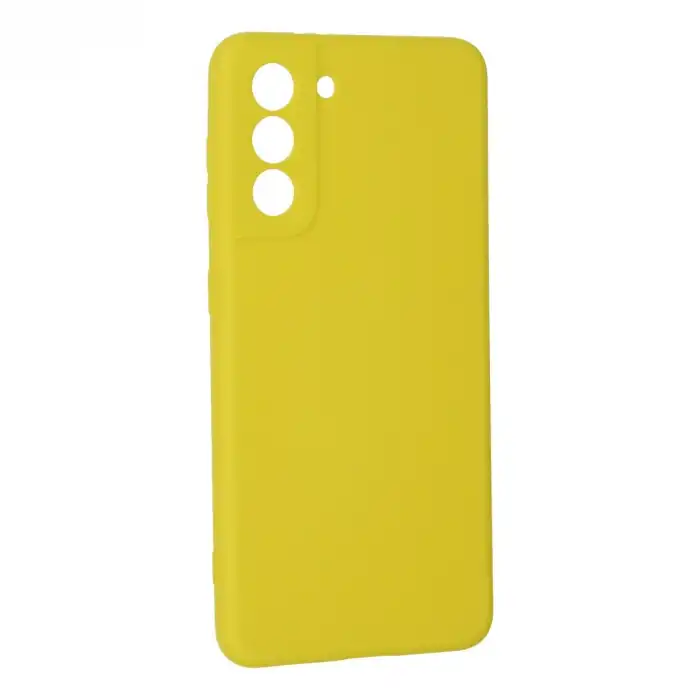Samsung Galaxy S21 Kılıf Nano İçi Kadife Silikon - Sarı