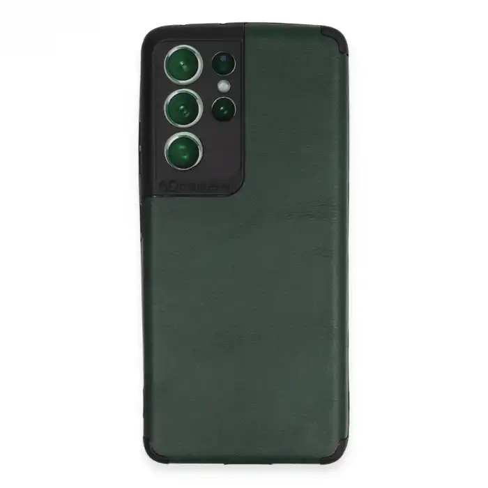 Samsung Galaxy S21 Ultra Kılıf Loop Deri Silikon - Yeşil