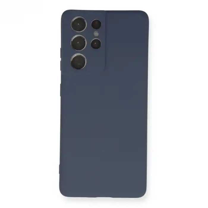 Samsung Galaxy S21 Ultra Kılıf Nano İçi Kadife Silikon - Gri