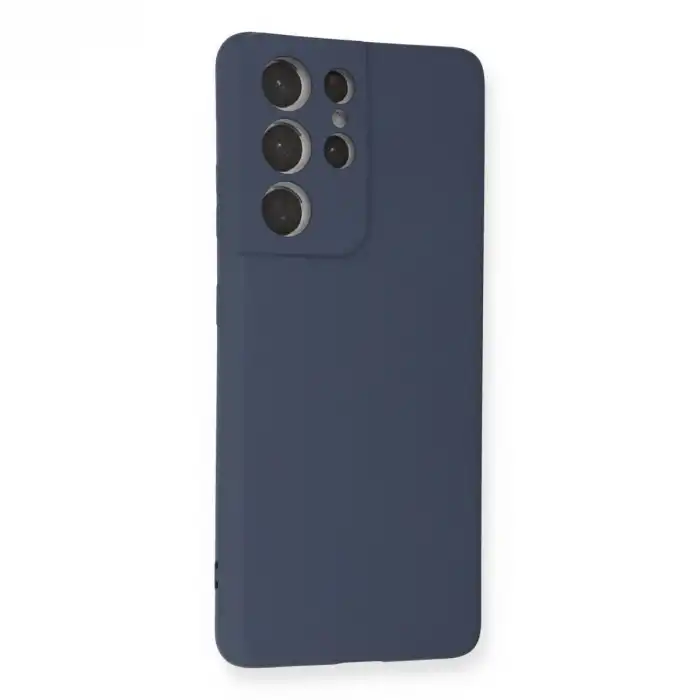 Samsung Galaxy S21 Ultra Kılıf Nano İçi Kadife Silikon - Gri
